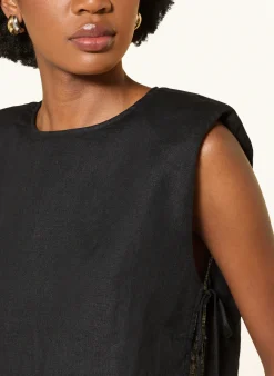 Cropped-Shirt aus Leinen