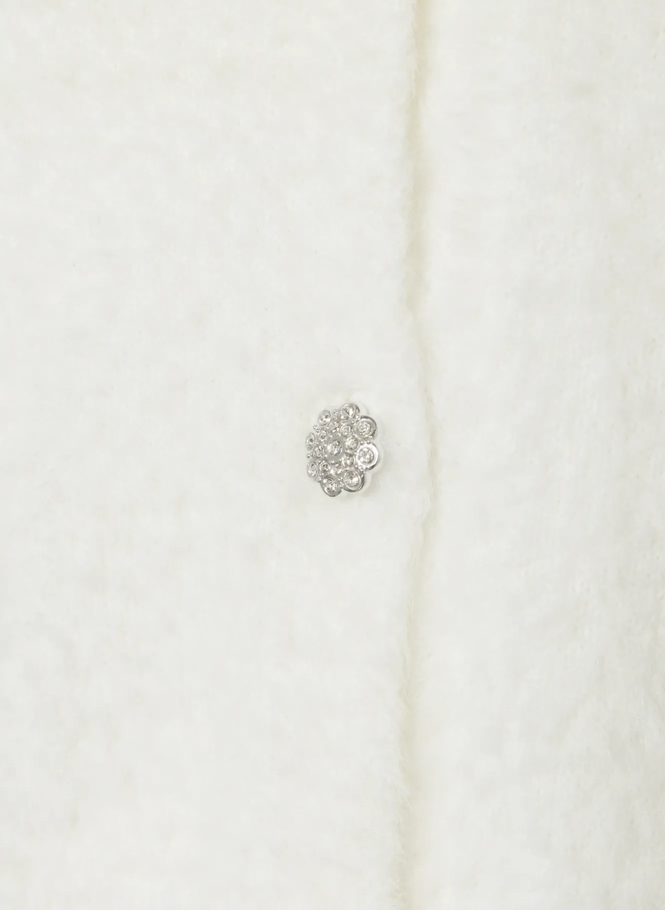 Cropped-Strickjacke mit Schmucksteinen