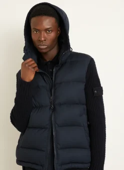 Daunenjacke GHOST im Materialmix