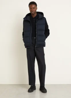 Daunenjacke GHOST im Materialmix