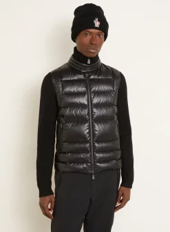 Daunenjacke im Materialmix