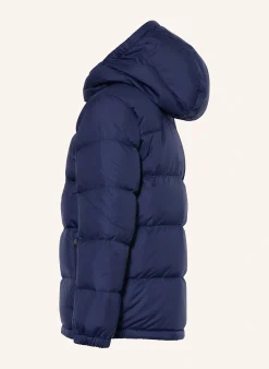 Daunenjacke mit abnehmbarer Kapuze