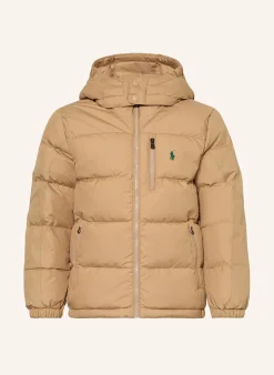 Daunenjacke mit abnehmbarer Kapuze