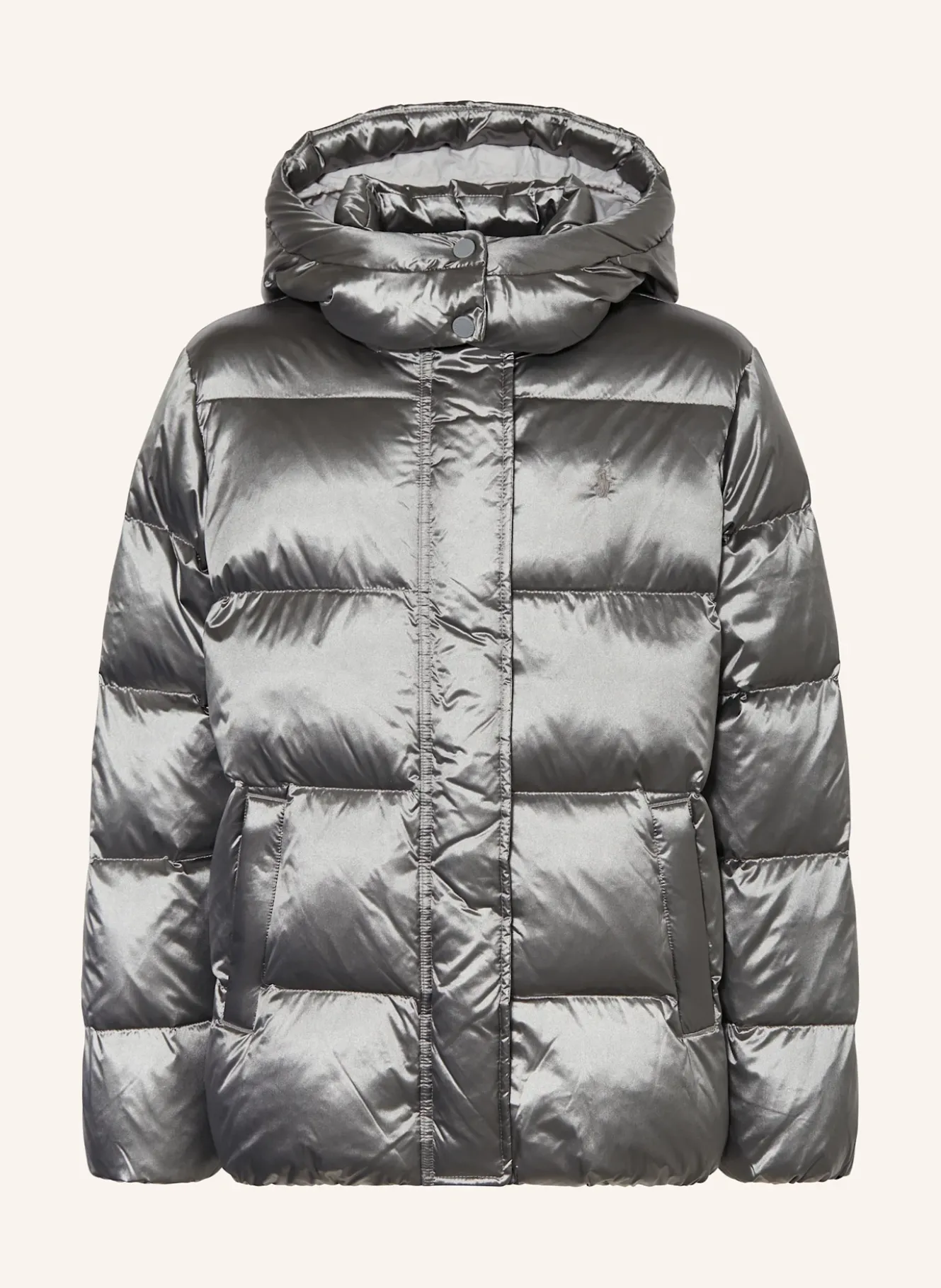 Daunenjacke mit abnehmbarer Kapuze