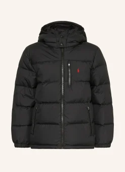 Daunenjacke mit abnehmbarer Kapuze