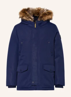 Daunenjacke mit Kunstpelz