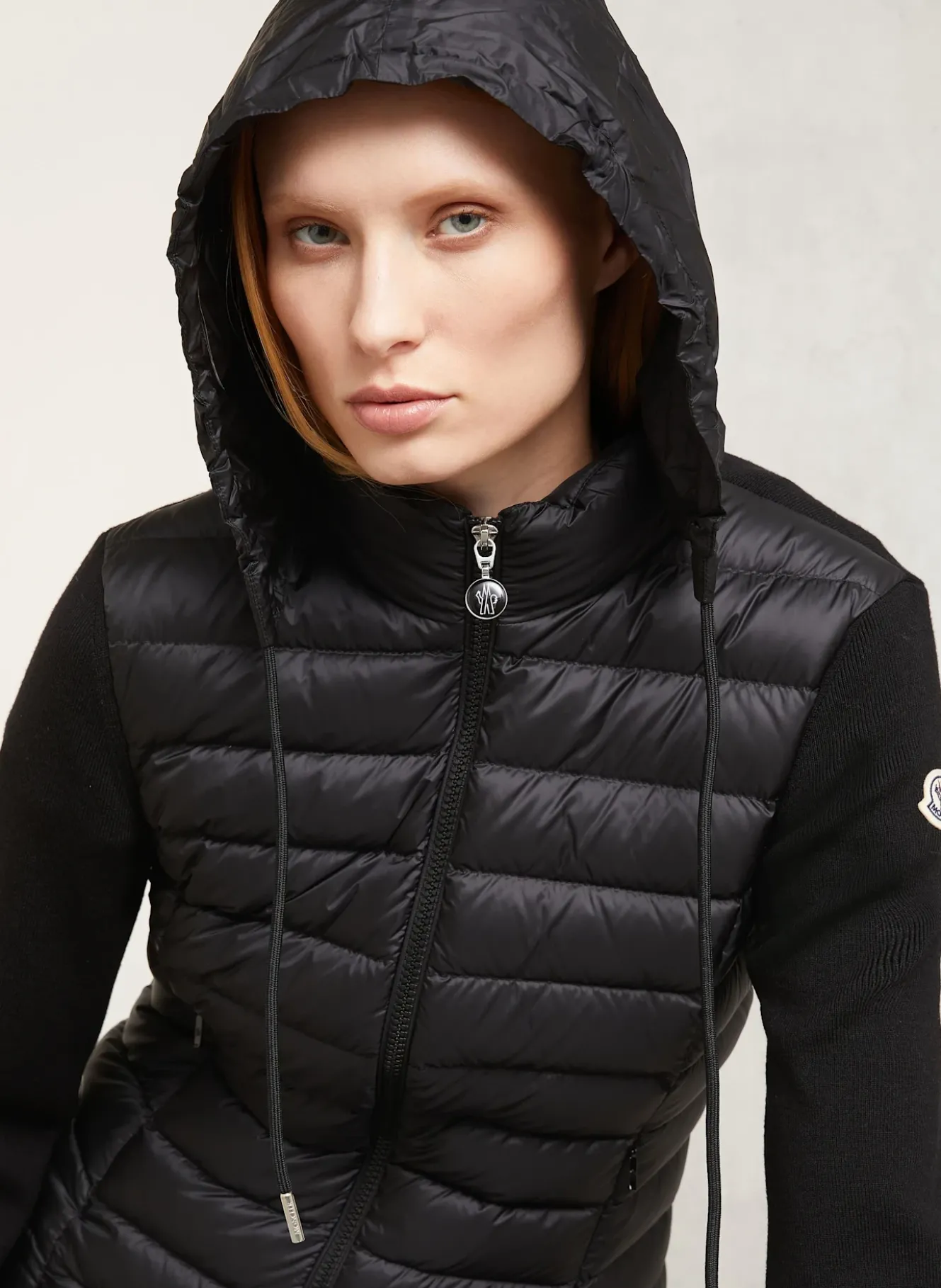 Daunenjacke TRICOT im Materialmix