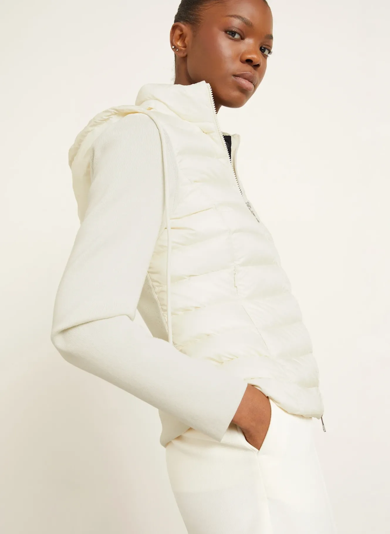 Daunenjacke TRICOT im Materialmix