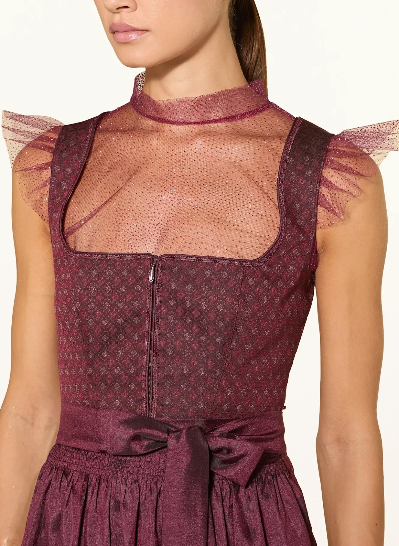 Dirndlbluse HEIKI mit Glitzergarn