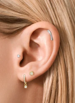 Einzel Piercing Stecker Stab Gebogen Kugeln