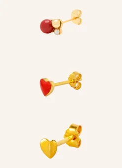 3er-Set Ohrstecker HEART