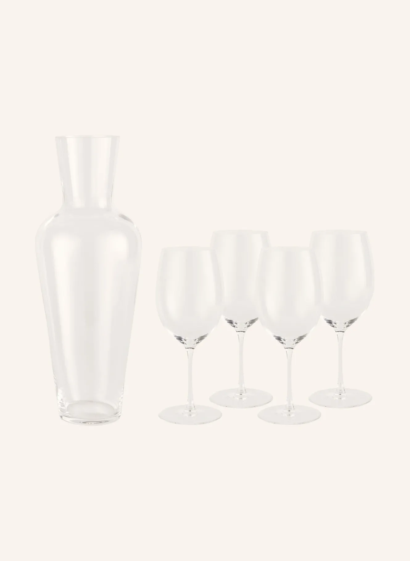 4er-Set Weingläser VERITAS CABERNET mit Dekanter