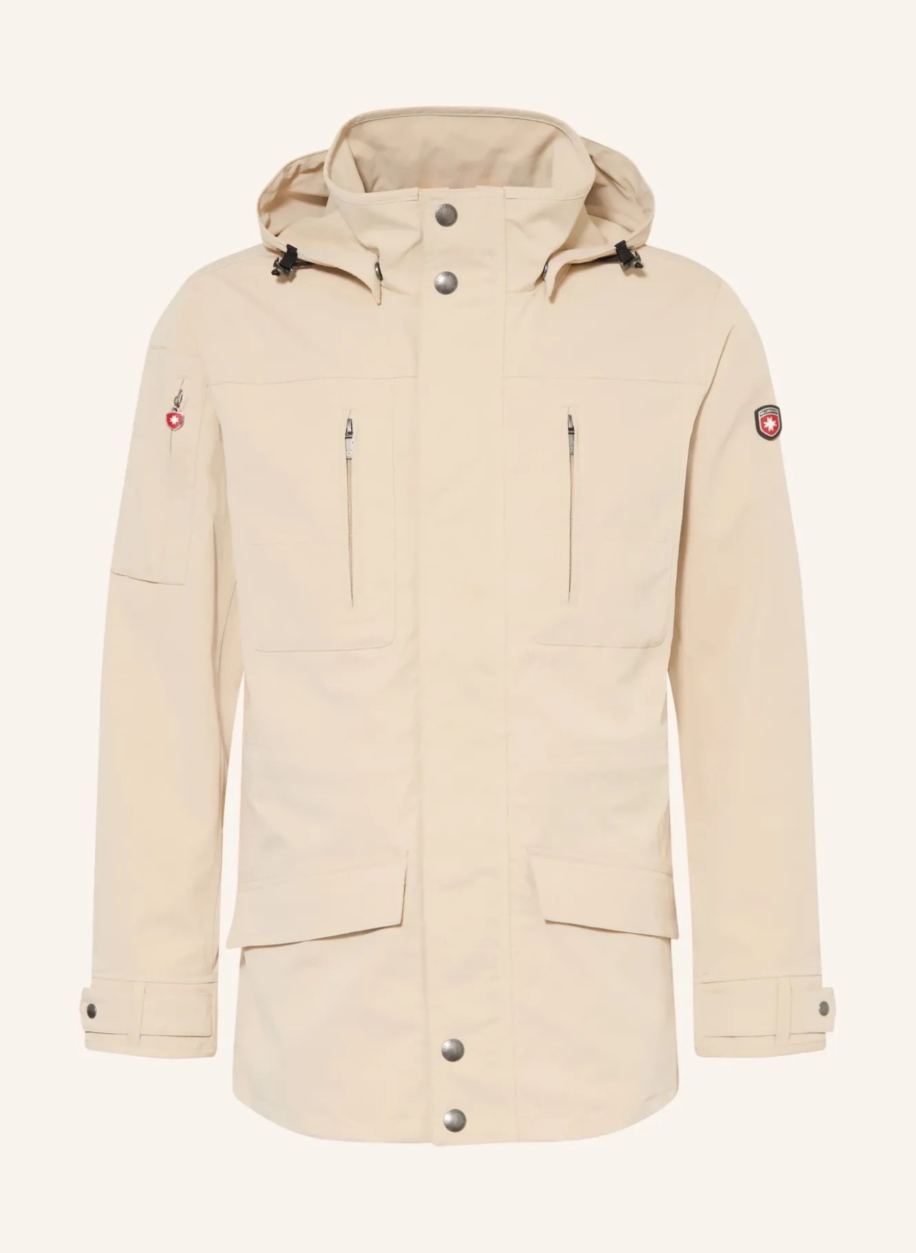 Funktionsjacke mit abnehmbarer Kapuze