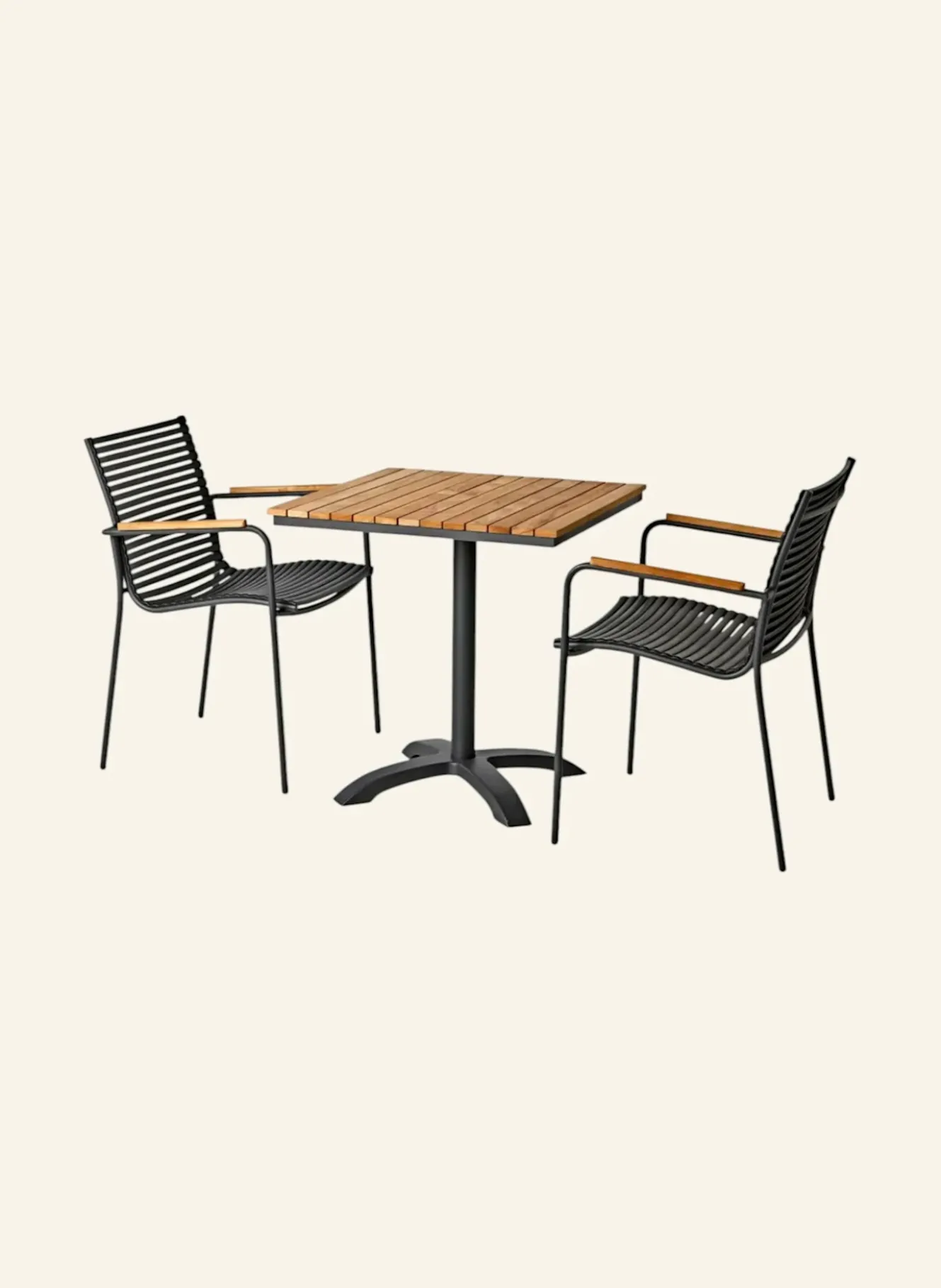 Gartenmöbel-Set mit 1 Tisch, 2 Stühlen MOOD