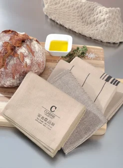 Geschirrtuch CUISINE NATURE mit Leinen