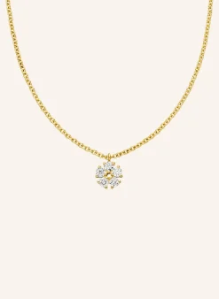 Halskette aus 14 Karat Gelbgold und 0,16ct. Diamanten