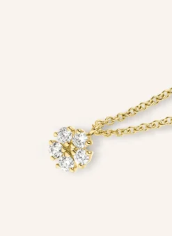 Halskette aus 14 Karat Gelbgold und 0,16ct. Diamanten