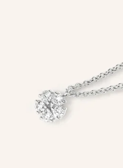 Halskette aus 14 Karat Weißgold und 0,16ct. Diamanten
