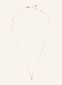 Halskette CHAIN SPARKLE DROP DIAMOND PAVÉ, 1,0 MM, 45 CM aus 18 Karat Roségold mit Diamant Pavé