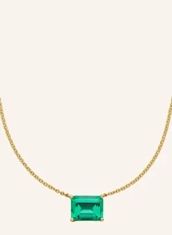 Halskette EDEN aus 14 Karat Gelbgold mit 1ct. Smaragd