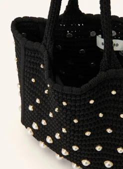 Handtasche mit Schmuckperlen