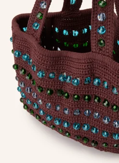 Handtasche mit Schmucksteinen