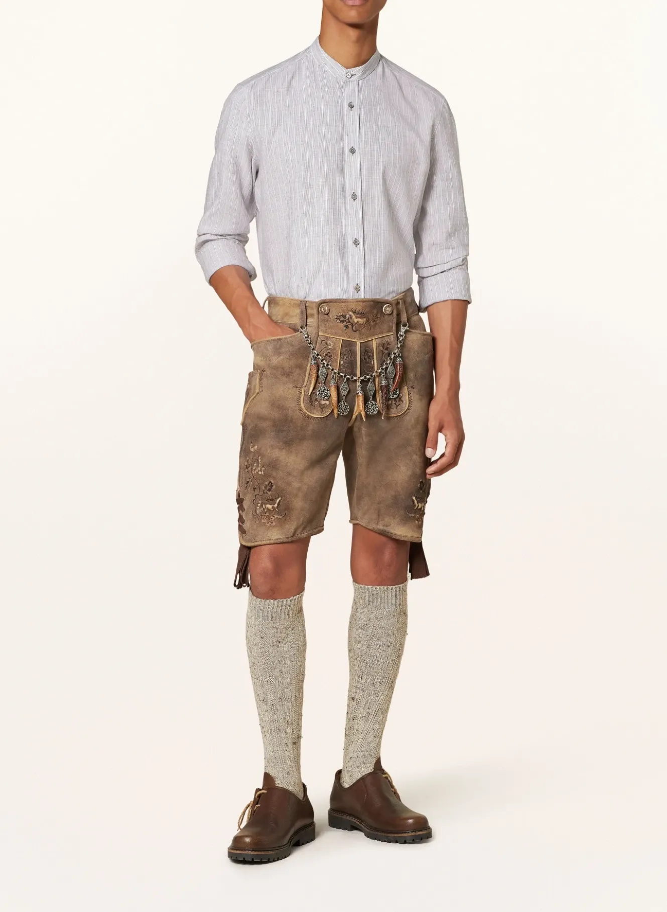 Hemd Comfort Fit mit Leinen