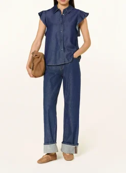 Hemdbluse in Jeansoptik
