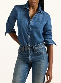 Hemdbluse in Jeansoptik