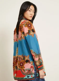 Hemdbluse mit Seide
