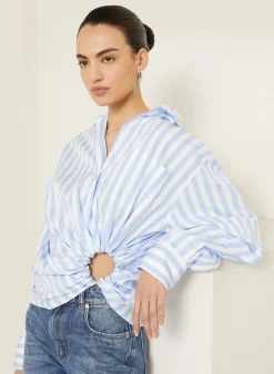 Hemdbluse PALMIZI mit Cut-out