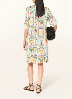 Hemdblusenkleid mit 3/4-Arm