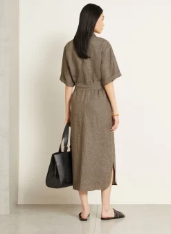 Hemdblusenkleid SANTALUZ aus Leinen
