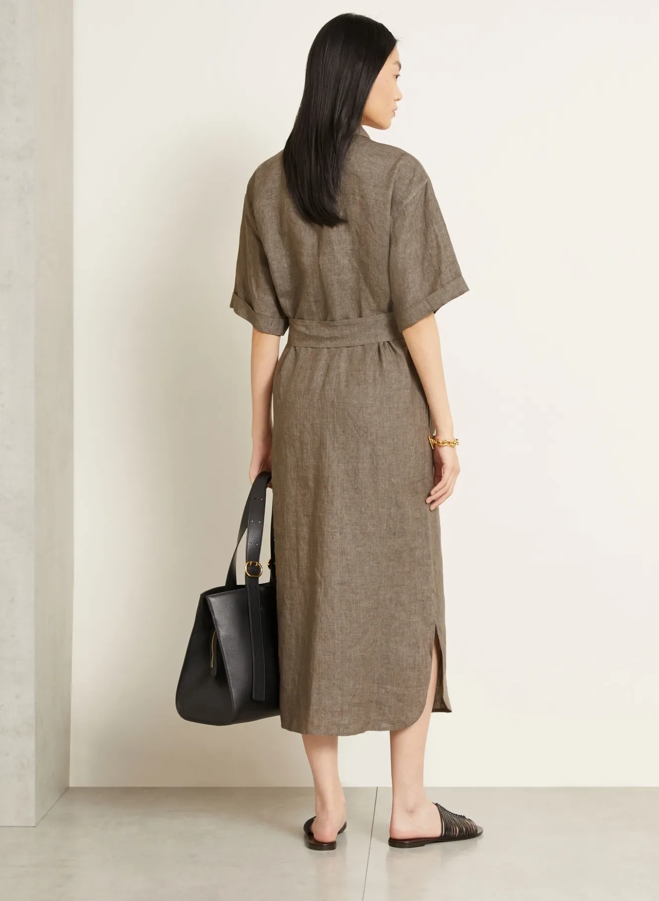 Hemdblusenkleid SANTALUZ aus Leinen