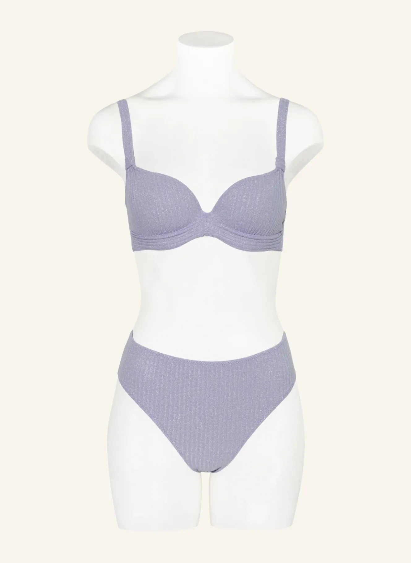 High-Waist-Bikini-Hose TINJIS mit Glitzergarn