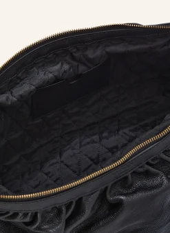 Hobo Bag Ébène aus Kalbsleder