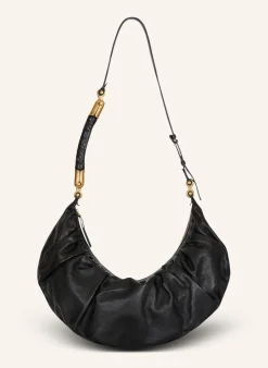 Hobo Bag Ébène aus Kalbsleder