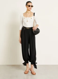 7/8-Hose aus Seide