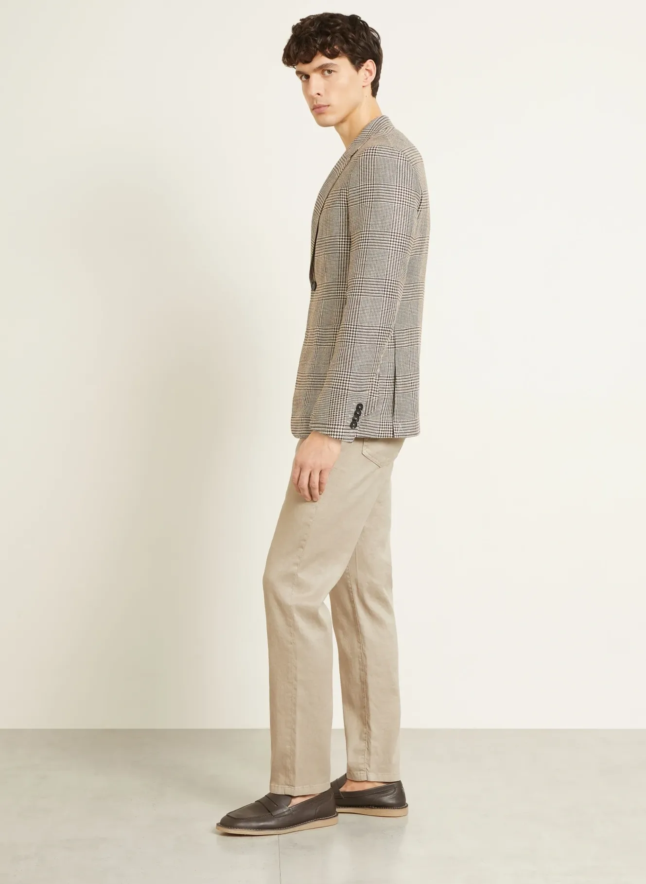 Hose Slim Fit mit Leinen