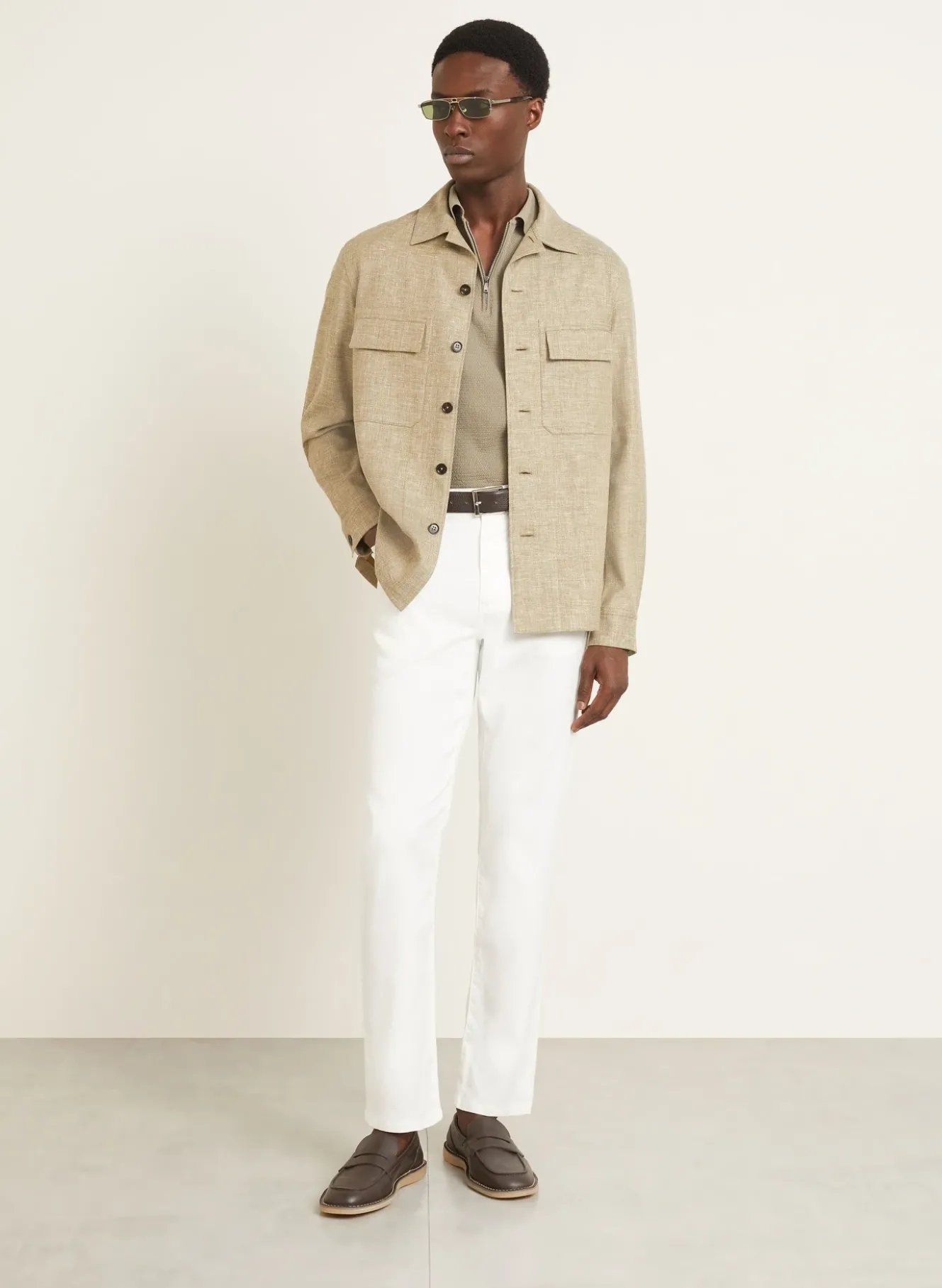 Hose Slim Fit mit Leinen