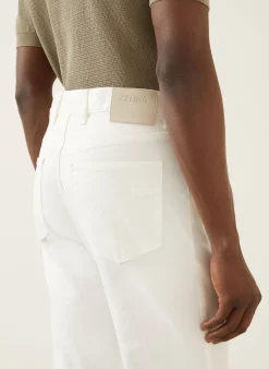 Hose Slim Fit mit Leinen
