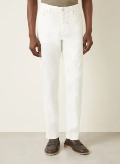 Hose Slim Fit mit Leinen