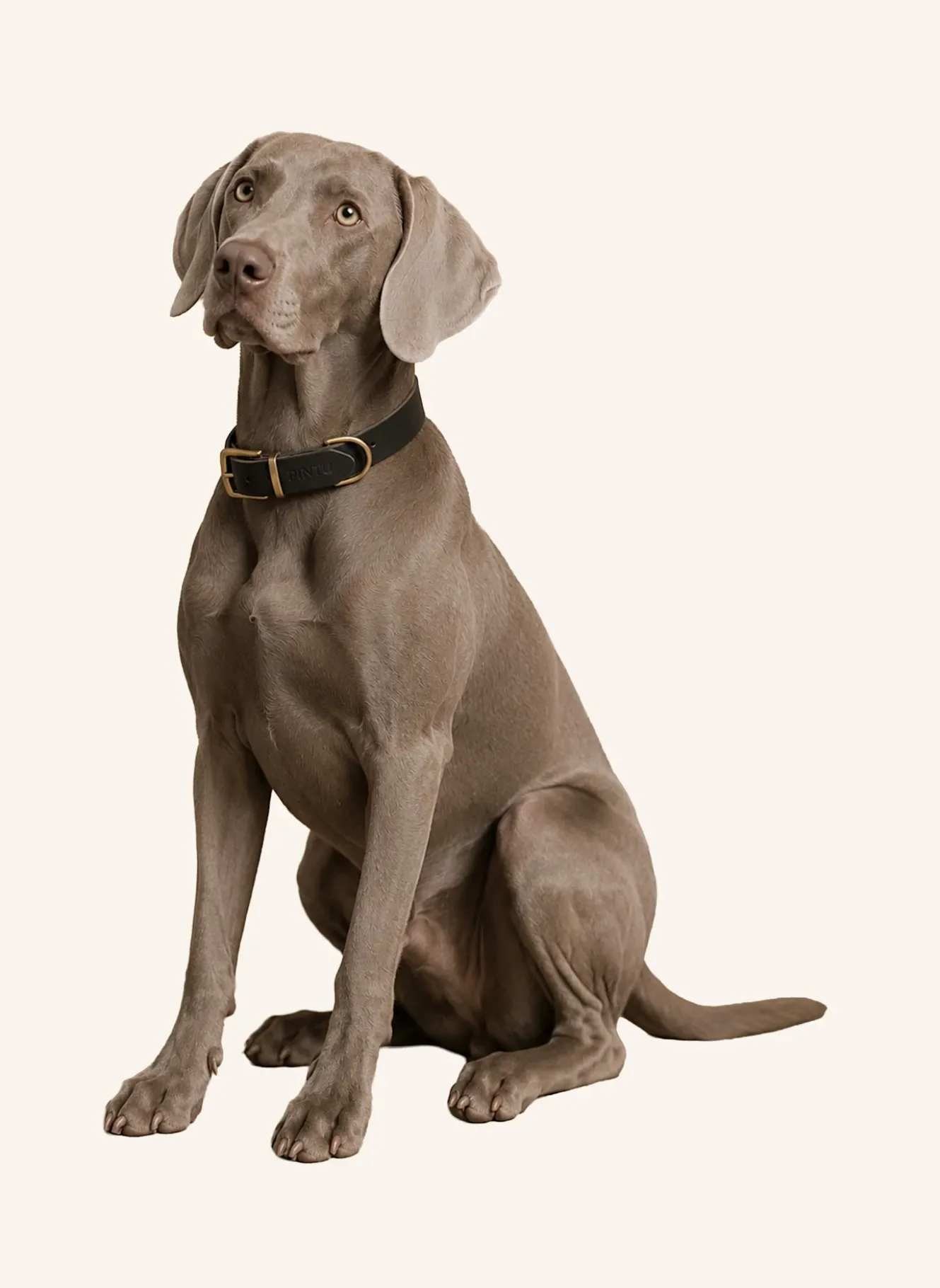 Hundehalsband MONTE mit Beschlag aus Messing