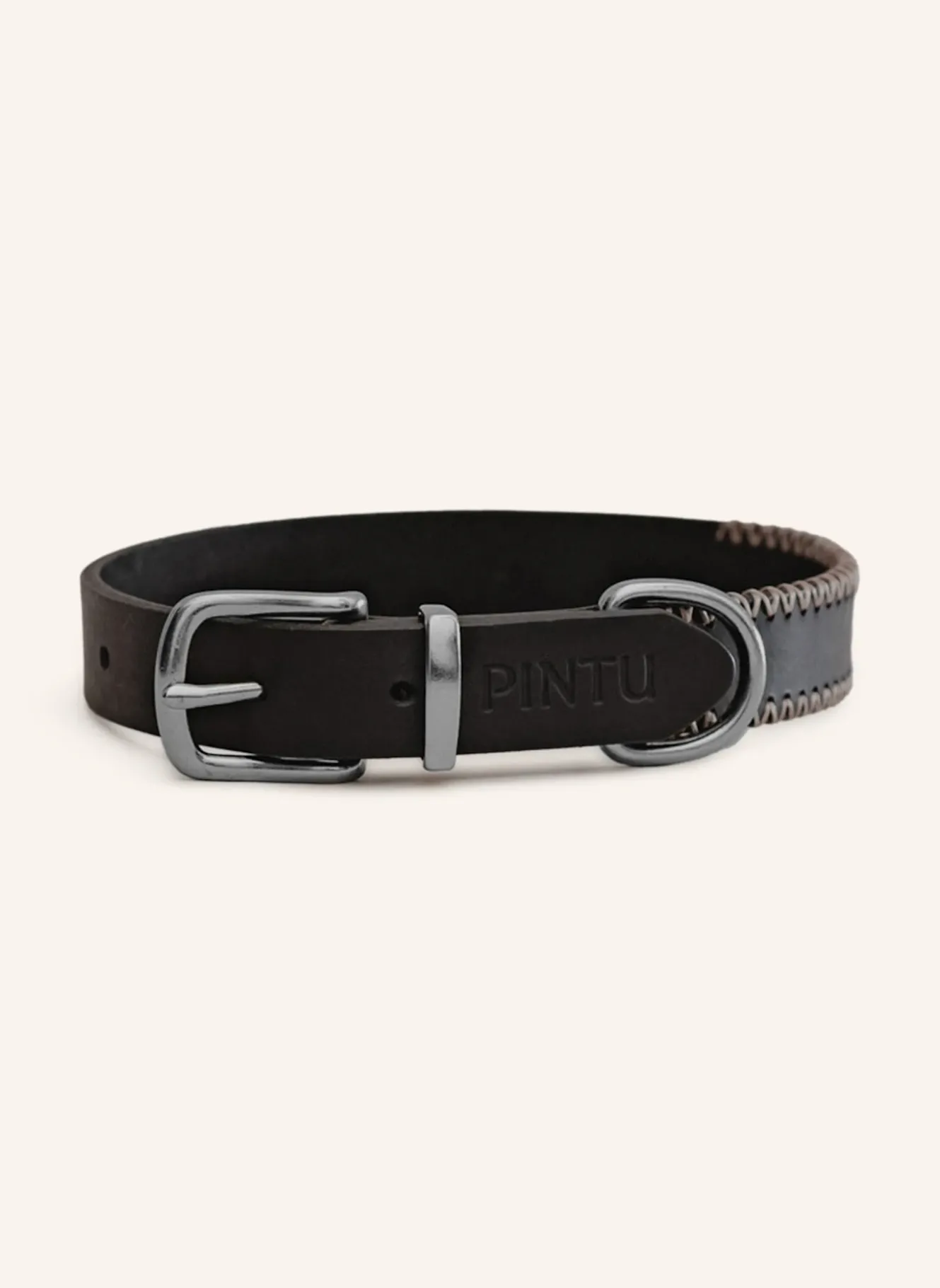 Hundehalsband PORTHOS mit Beschlag aus Edelstahl