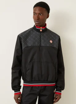 Jacke im Materialmix