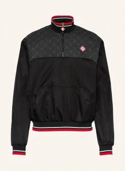 Jacke im Materialmix