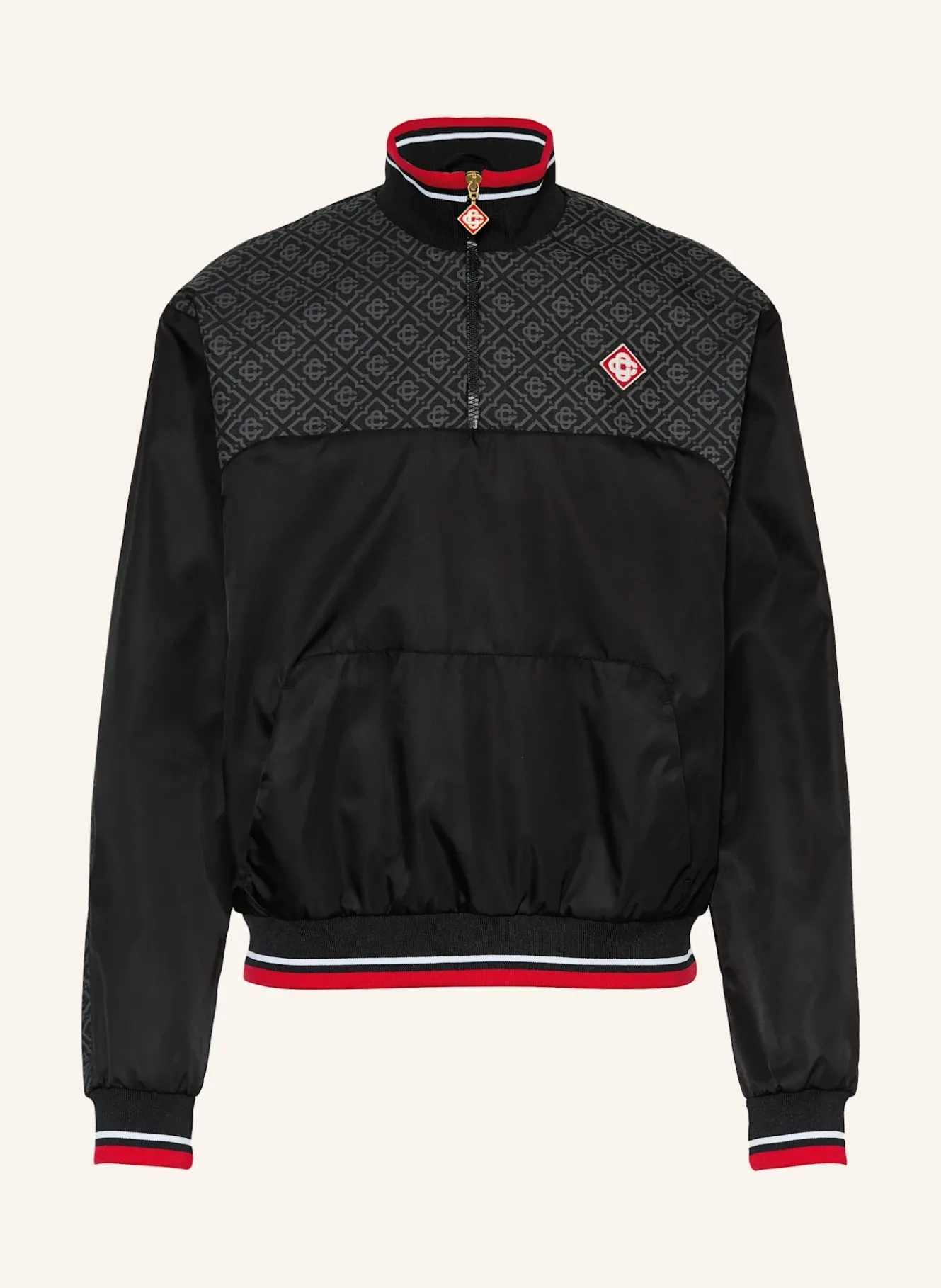 Jacke im Materialmix