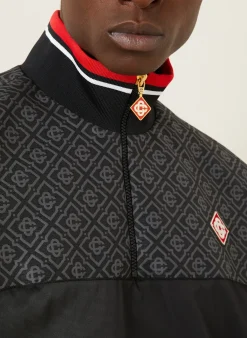 Jacke im Materialmix