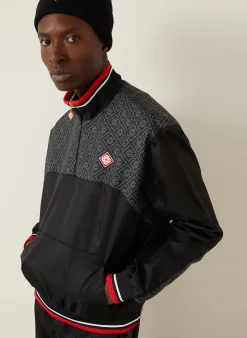 Jacke im Materialmix