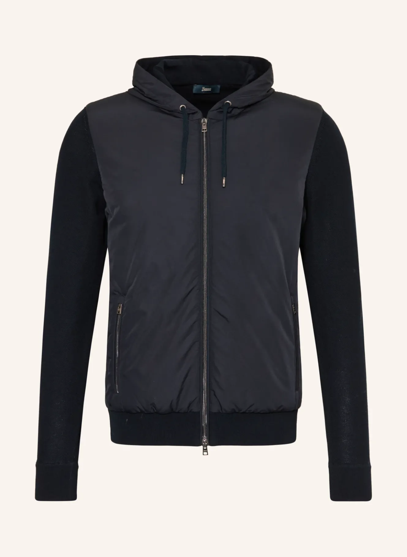 Jacke im Materialmix